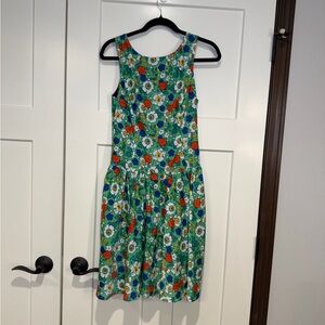 NWT EVA FRANCO Sleeveless A-Line Dress Black